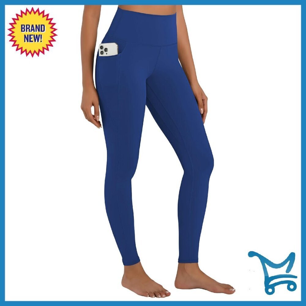 High Waist Tummy Control Workout Leggings, 4-Way Stretch, Side Pockets